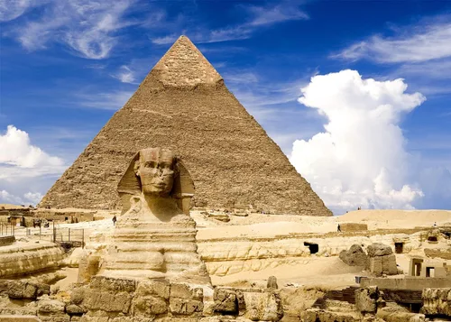 Vista 6 de EOA - Telón de fondo de pirámide egipcia de 7 pulgadas de ancho x 5 pies de alto, para fotografía, fondo de esfinge egipcia de Androsphinx, sesión