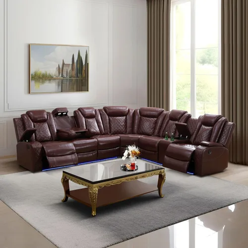 Vista 13 de Ritz Power - Juego de sala de estar reclinable con LED para sala de estar, dormitorio, casa de invitados, sala de juegos, Airbnb, apartamento