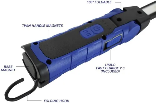 Vista 3 de Astro Tools 52SL 500x2 lúmenes Luz LED delgada plegable recargable sin cables de doble cara, 1 unidad