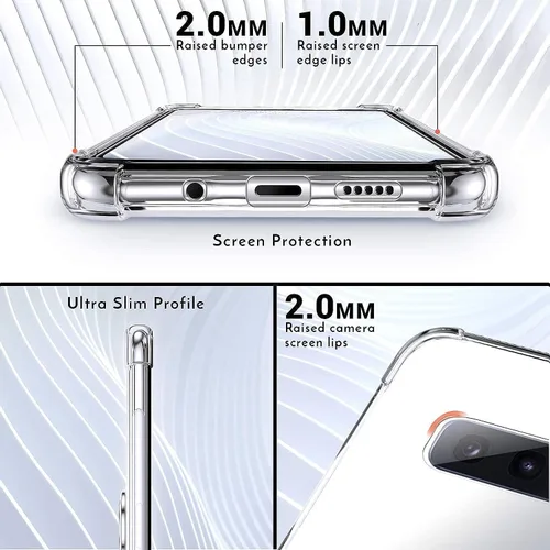Vista 4 de Silverback Funda transparente para Galaxy S10e con soporte de anillo, amortiguador de golpes, a prueba de golpes, funda para Samsung Galaxy S10e