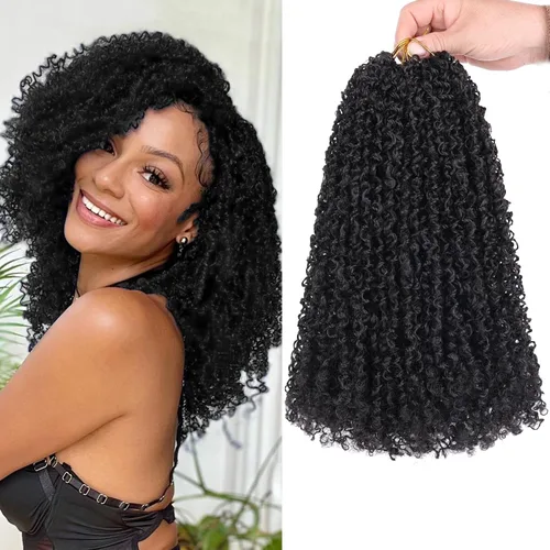 Vista 10 de COOKOO 6 pulgadas 8 paquetes Cabello de Ganchillo Pre-enrollado Yanky Twist para Mujeres Negro Natural Mini Passion Twists Pre-retorcido Cabello