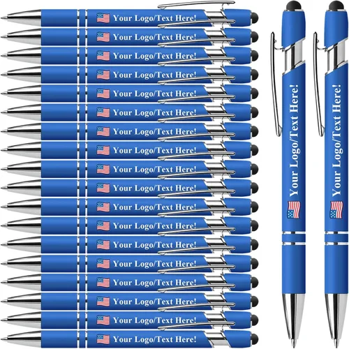 Vista 30 de Bolígrafos personalizados con lápiz capacitivo, bolígrafos personalizados impresos con tu logotipo o mensaje, ideales para regalos, promociones