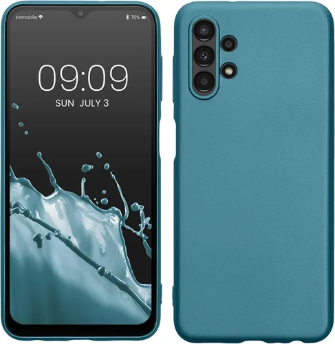 Vista 35 de kwmobile Funda compatible con Samsung Galaxy A12 - Funda protectora de silicona TPU suave y delgada - Azul Báltico