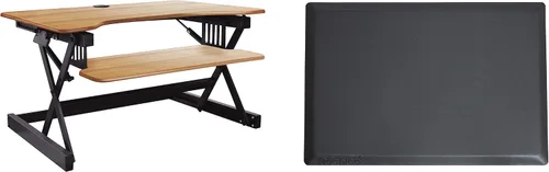 Vista 10 de Rocelco - Convertidor de escritorio para trabajar de pie con altura ajustable de 32 pulgadas - Estación de trabajo para computadora sentada o de pie