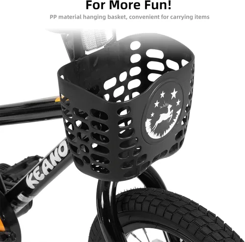 Vista 5 de KEANO Cervine 14 16 20 Inch Kids Bike for Boys Girls Ages 3-10 Years, 14 16 Inch Toddler BMX Bikes with Training Wheels and Basket, 20 in Children