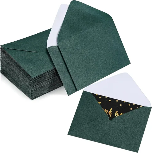 Vista 17 de Yahenda 200 unidades de sobres negros mini para tarjetas de regalo a granel, sobres pequeños de bolsillo para bodas, fundas para tarjetas de regalo