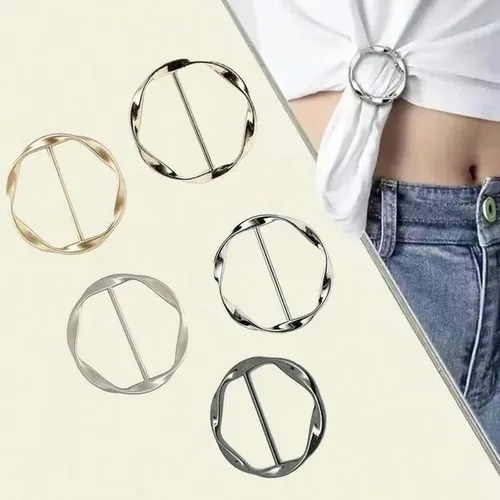 Vista 127 de 4 piezas de clip de anillo de bufanda para mujer, broche de perlas y flores, hebilla de metal para chal, accesorios de decoración para damas y niñas