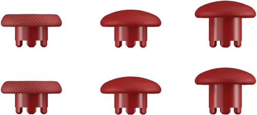 Vista 4 de eXtremeRate Carmine Red - Palancas intercambiables de repuesto para controlador de borde PS5, tapas de joystick analógico intercambiables