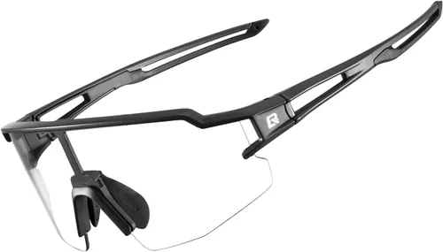 Vista 2 de ROCKBROS Gafas de sol deportivas fotocrómicas polarizadas para hombres y mujeres, protección UV, gafas de sol de ciclismo con marco envolvente