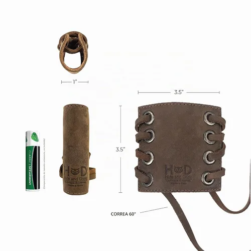 Vista 3 de Hide & Drink, Juego de 2 ligas para el cabello para mujer, soporte para cola de caballo/trenza, accesorios de bloqueo para damas, cuero de grano