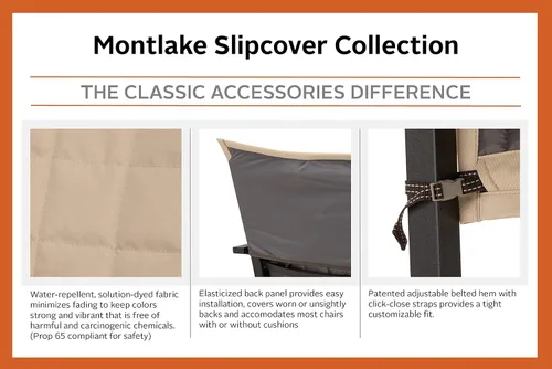Vista 9 de Classic Accessories Montlake FadeSafe - Funda para tumbona, Beige antiguo