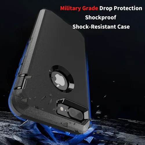 Vista 4 de Co-Goldguard Funda para iPhone 8 Plus Funda para iPhone 7 Plus con Protector de Pantalla [A Prueba de Golpes] [A Prueba de Caídas]