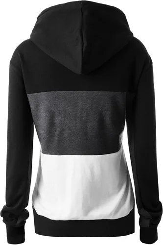 Vista 3 de GIVON - Sudadera ligera con capucha, manga larga y bolsillo frontal (XS 4XL) para mujer