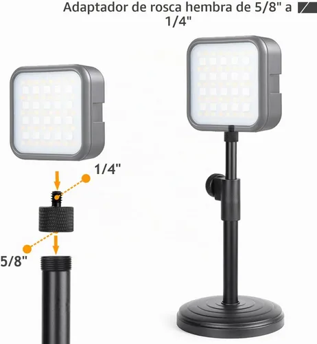 Vista 7 de Adaptador de 5/8 a 1/4, adaptador de rosca de micrófono de 5/8 pulgadas hembra a 1/4 pulgadas macho para soporte de micrófono, monitor de cámara
