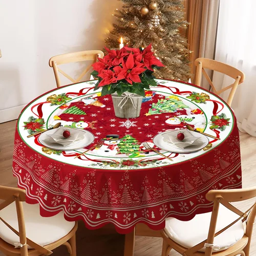 Vista 10 de Mantel Redondo de Pascua, Mantel Redondo de Mesa de Pascua de 70 Pulgadas con Conejo y Huevos, Cubierta de Mesa de Cocina a Cuadros Búfalo