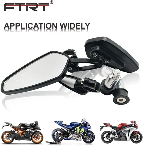 Vista 5 de Espejo retrovisor universal para motocicleta de 7/8 pulgadas, compatible con YZF R1 R6 FZ07 / GROM CB500F/NINJA 650R Z125 Z7500 Z900 ER6N ER6F