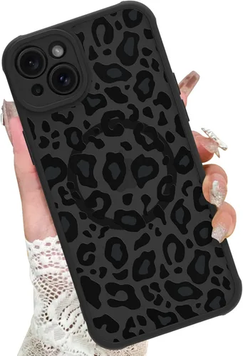 Vista 67 de KANGHAR - Funda para iPhone 11 [Compatible con Magsafe] Patrón estampado de leopardo Lindo guepardo Funda protectora magnética para niñas, mujeres