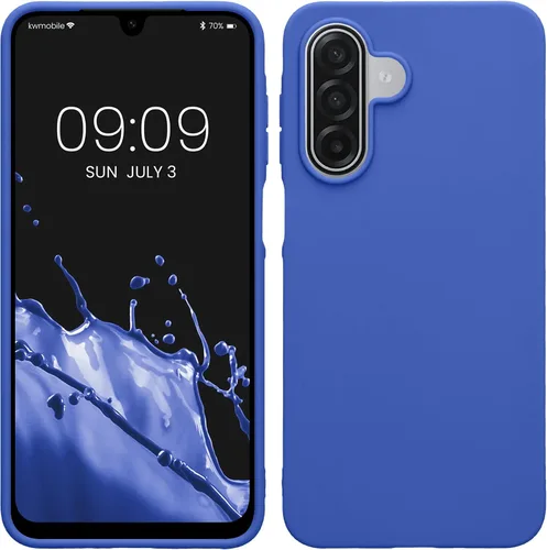 Vista 124 de kwmobile Funda compatible con Samsung Galaxy A12 - Funda protectora de silicona TPU suave y delgada - Azul Báltico Azul (Baltic Blue)