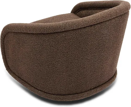 Vista 4 de TOV Furniture Rory - Silla giratoria Boucle marrón chocolate