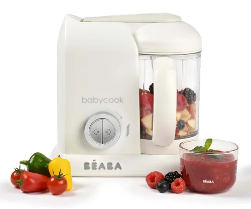 Vista 5 de BEABA Babycook Solo - Máquina de alimentos para bebés 4 en 1, procesador de alimentos para bebés, vaporera de alimentos para bebés, capacidad grande