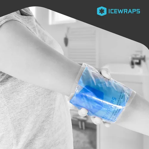 Vista 9 de ICEWRAPS Paquetes de hielo de gel reutilizables de 5 x 7 pulgadas, paquetes de terapia de calor y frío de grado médico de 3 x 5 pulgadas, paquete