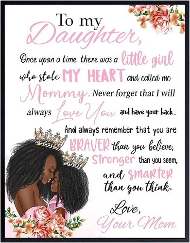 Vista 9 de Arte de pared de niña afroamericana - Arte negro - Decoración para dormitorio de niñas - Regalos para hijas - Habitación para niñas pequeñas