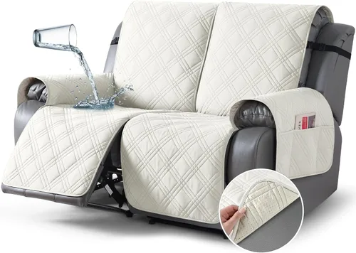 Vista 36 de TAOCOCO Fundas para Sillón de Dos Plazas Reclinable 100% Impermeables, Fundas Divididas para Loveseat Reclinable, Funda Antideslizante para Sofá