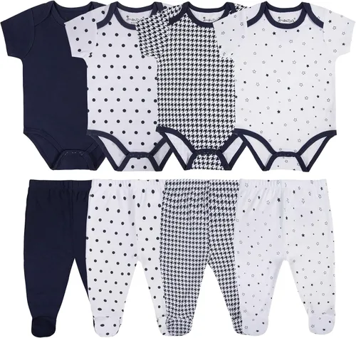 Vista 7 de Jimonda Conjunto de canastilla para bebés y niñas de algodón orgánico, 12 piezas, 0-12 meses