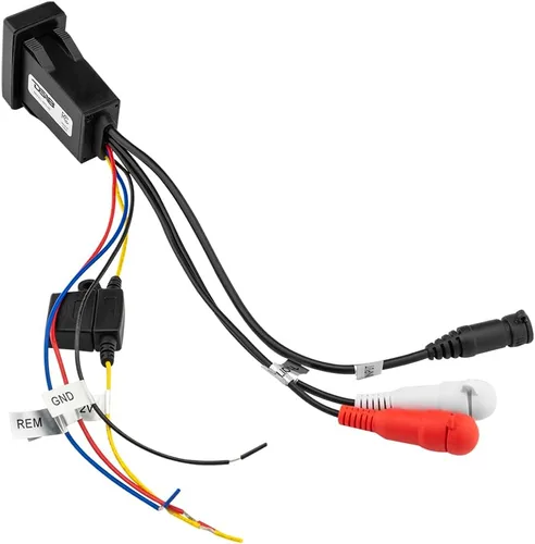 Vista 7 de DS18 RKS-BT - Interruptor basculante marino Bluetooth impermeable con controles - Receptor de audio BT inalámbrico integrado - RCA estéreo de 2.5 V