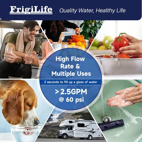 Vista 5 de Filtro de agua de repuesto para sistema de filtro de agua para debajo del fregadero, 22000 galones de ultra alta capacidad, elimina el 99% de plomo