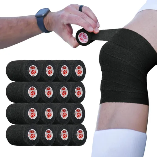 Vista 8 de Cramer Eco-Flex Cinta Elástica Extensible Autoadhesiva de Auto-Pegado, Cinta Cohesiva, Cinta Elástica Flexible para Deportes, Suministros de Negro