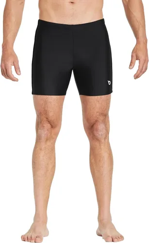 Vista 2 de baleaf Traje de baño deportivo tipo jammer para hombre de compresión de secado rápido con pierna cuadrada slip de natación Negro