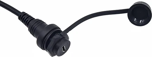 Vista 4 de Cable micro USB de 5 pines de montaje empotrado, cable de extensión micro USB macho a hembra para montaje en panel de instrumentos para automóvil