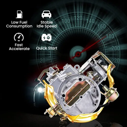 Vista 2 de Carburador de 2 barriles 2100 2150 Carb para Ford Mustang Comet F100 F250 F350 289 302 351 Cu, para Jeep Wagoneer 360 Cu, estrangulador automático