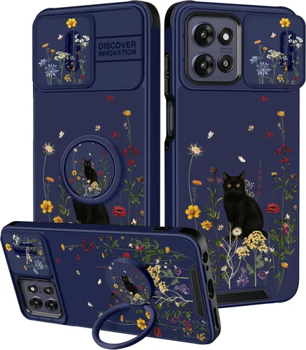 Vista 23 de para Moto G 5G 2023 funda - Cubierta de teléfono linda con corazón para mujeres y niñas, diseño único negro con cubierta deslizante para la cámara