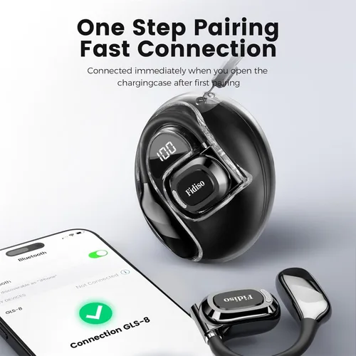 Vista 7 de Auriculares sobre la oreja, auriculares Bluetooth 5.4 deportivos con pantalla LED, auriculares inalámbricos Bluetooth de 30 a 40 horas