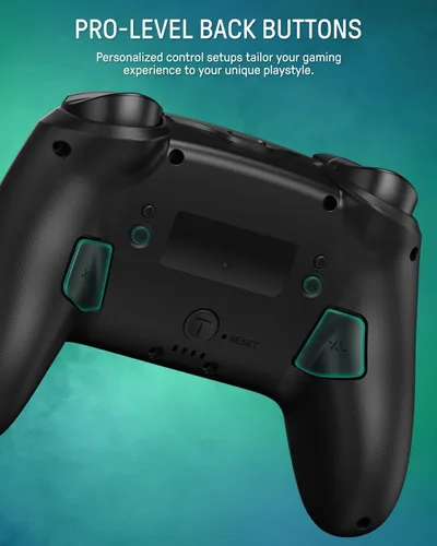 Vista 6 de FUNLAB Firefly Patrón luminoso Switch Pro Controlador inalámbrico compatible con Nintendo SwitchOLEDLite, mando a distancia Bluetooth con 7