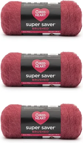 Vista 11 de Red Heart Super Saver - Hilo metálico negro – Paquete de 3 unidades de 5 onzas/142 gramos – Acrílico – 4 medianos (peinado) – 255 yardas