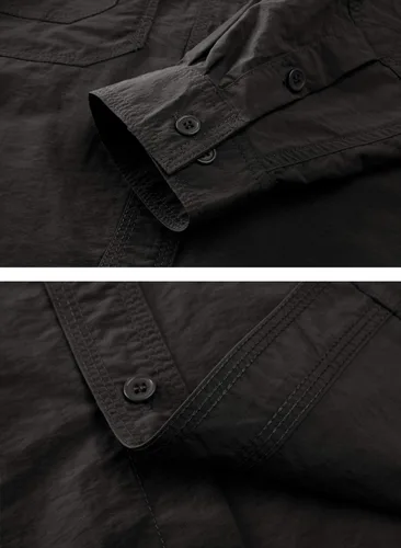 Vista 4 de TACVASEN Camisas de manga larga de secado rápido para hombre, transpirables, ligeras, protección solar, senderismo, pesca