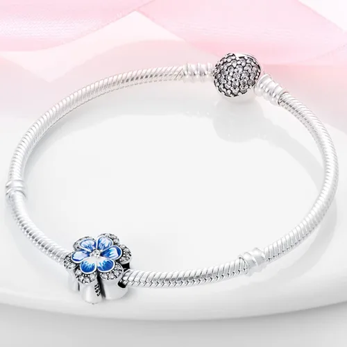 Vista 4 de Parmuz 925 Sterling Silver Charm For Bracelet Butterfly Love Heart Evil eye Cross Christmas Gift Charms for woman Dangle Pendants Beads Jewelry Gift