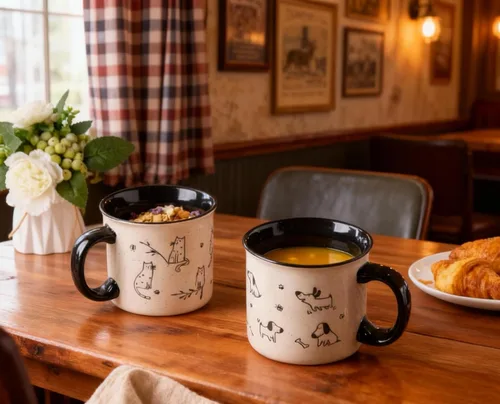 Vista 6 de AmorArc Juego de 2 tazas de café de cerámica grandes de 22 onzas, tazas de gran tamaño con mango grande para hombres, mujeres, papá, mamá, taza