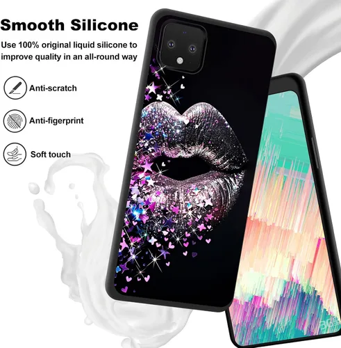 Vista 495 de Funda delgada para Google Pixel 4 XL, funda delgada de silicona de TPU suave a prueba de golpes para Google Pixel 4 XL, astronauta Galaxy