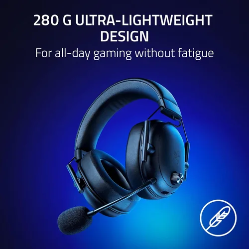 Vista 5 de Razer BlackShark V2 HyperSpeed Auriculares inalámbricos para juegos 9.88 oz ligeros - THX Spatial Audio - Micrófono flexible - Controladores