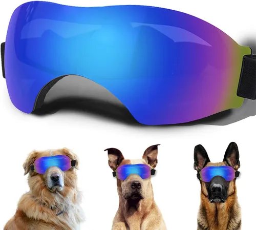 Vista 14 de Gafas de sol para perros pequeños, gafas para perros con correa ajustable, protección UV, adecuadas para perros pequeños Estilo liso-Multicolor