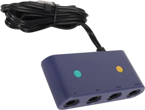 Vista 6 de Adaptador de controlador para Gamecube, convertidor de controlador de juego 3 en 1 para Switch, para WiiU, PC USB y para OS X, con 4 puertos y cable