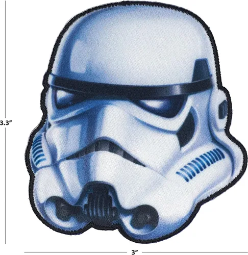 Vista 7 de Simplicity Star Wars Stormtrooper Parche termoadhesivo para ropa, chaquetas y mochilas, 3 pulgadas de ancho x 3.25 pulgadas de alto, multicolor