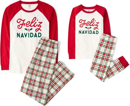 Vista 44 de The Children's Place Pijama de Navidad unisex para bebé, algodón