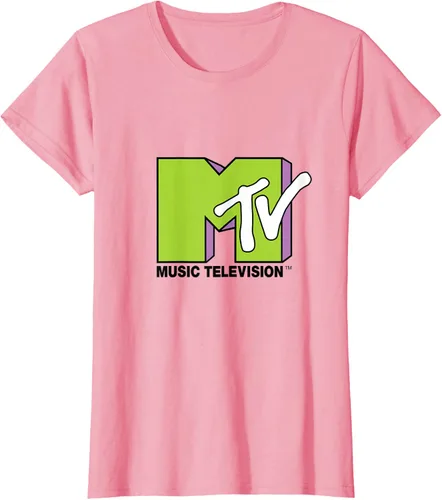 Vista 10 de Camiseta de tratamiento de relleno con logotipo MTV verde lima y morado, Negro, S Azul Marino