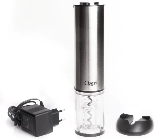 Vista 4 de Ozeri Extravo - Abridor eléctrico de vino en acero inoxidable con activación automática (funcionamiento sin botones), plateado