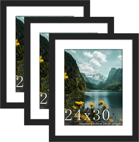 Vista 47 de Picrit Paquete de 3 portarretratos de 20 x 20 pulgadas, póster de 16 x 16 pulgadas con paspartú o de 20 x 20 pulgadas sin paspartú para montaje